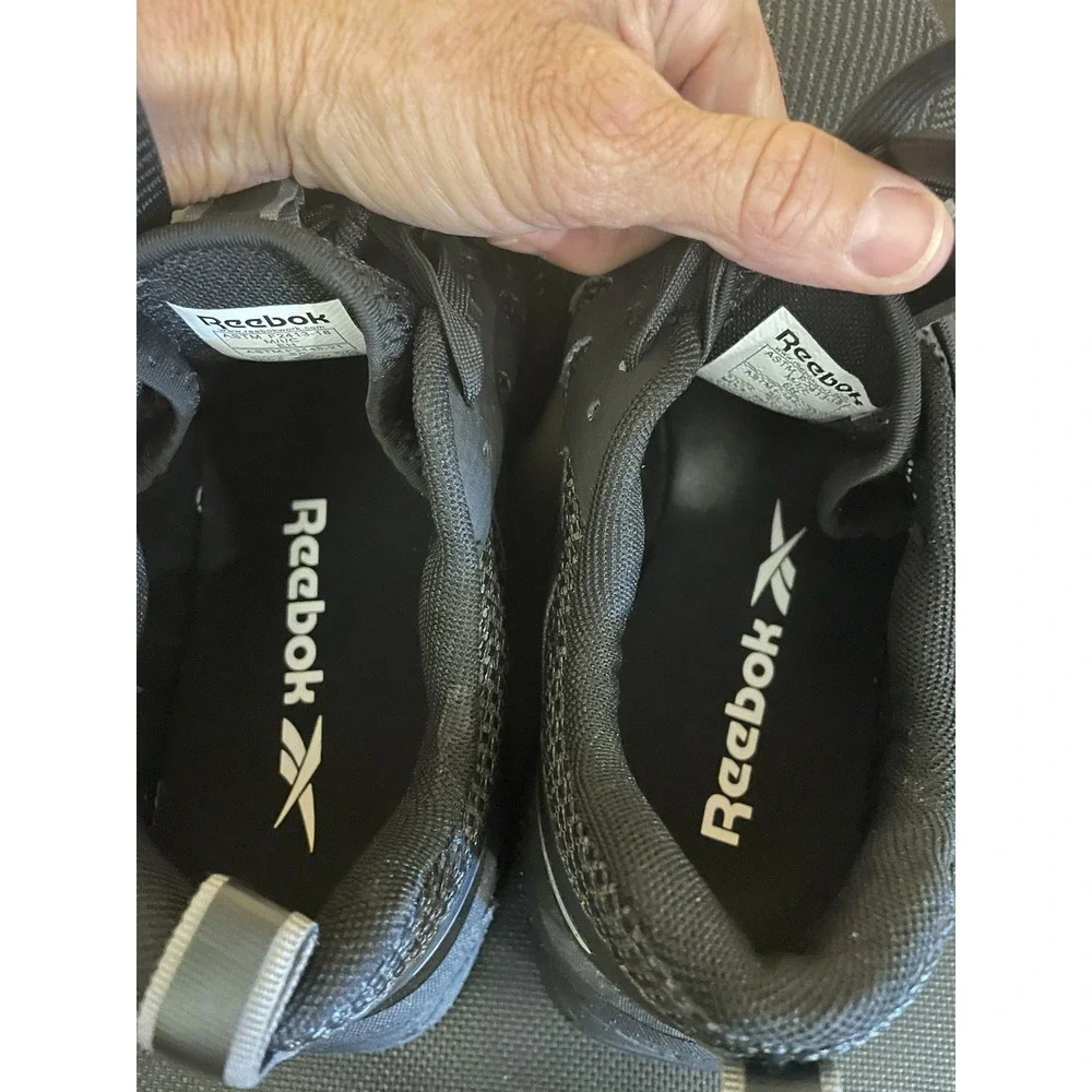 Reebok Fusion Flexweave Comp Safety Toe Work Sneakers, Mens Size 8.5 M, Black